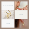 Irregular Lava Waterdrop Hoop Earrings - Image 2