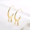 Irregular Lava Waterdrop Hoop Earrings