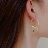 Irregular Lava Waterdrop Hoop Earrings - Image 4