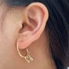 Irregular Lava Waterdrop Hoop Earrings - Image 5