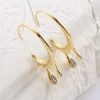 Irregular Lava Waterdrop Hoop Earrings - Image 8