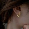 Trendy Triangle Stud Earrings - Image 2