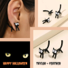 Black Cat Designed Stud Earrings - Image 4