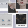 Cat Eye Designed Stud Earrings - Image 2