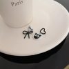 Black Cat & Bowtie Dangle Earrings - Image 5