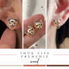 Thug Life Frenchie Stud Earrings - Image 3