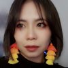 Orange Ombre Tassel Earrings