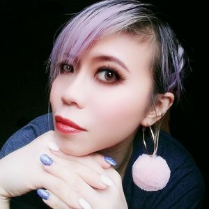 Pink Pom Pom Hoop Earrings - Image 4