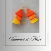 Orange Ombre Tassel Earrings - Image 5