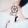 Steampunk Black Cat Earrings - Image 5