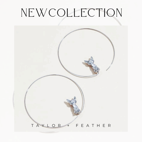 Cat Hoop Earrings